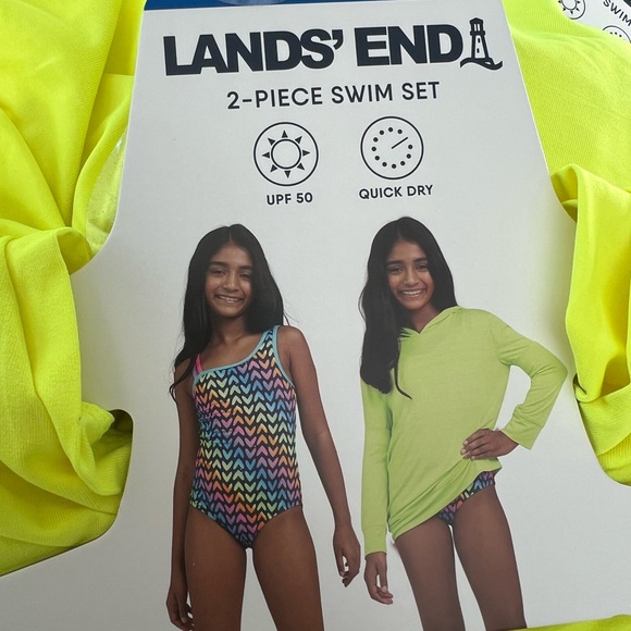 Lands' End Youth 2-piece Swim Set, Multicolored - Picture 1 of 1